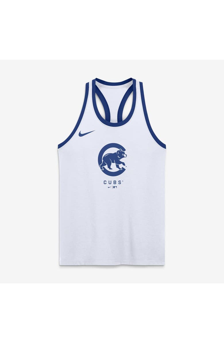 Nike Women's Nike White Chicago Cubs Tri-Blend Dri-FIT Racerback Tank Top, Alternate, color, White