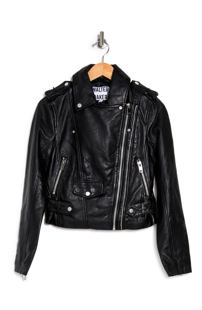 Walter Baker Juls Leather Moto Jacket, Alternate, color,
