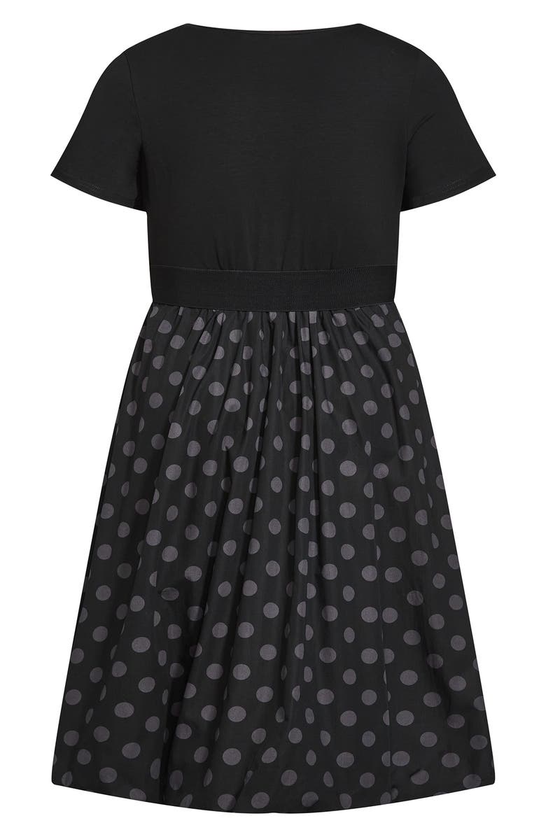 City Chic Maelle Belted Fit & Flare Dress, Alternate, color, 