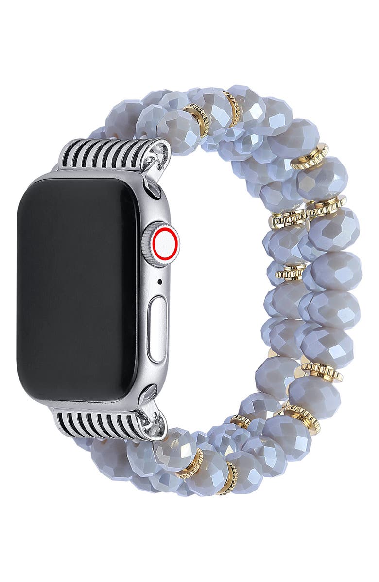 The Posh Tech Demi Purple Beaded Apple Watch<sup>®</sup> Watchband, Alternate, color, 