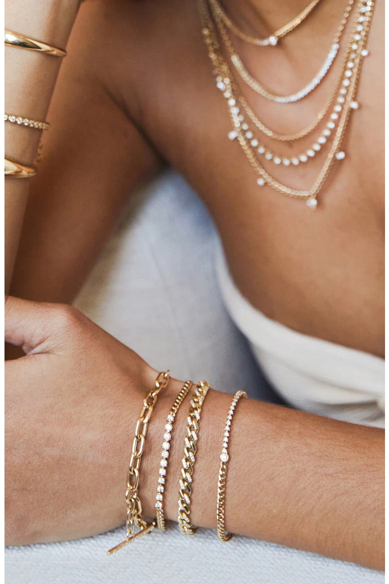 Diamond Tennis Bracelet, Alternate, color, YELLOW GOLD