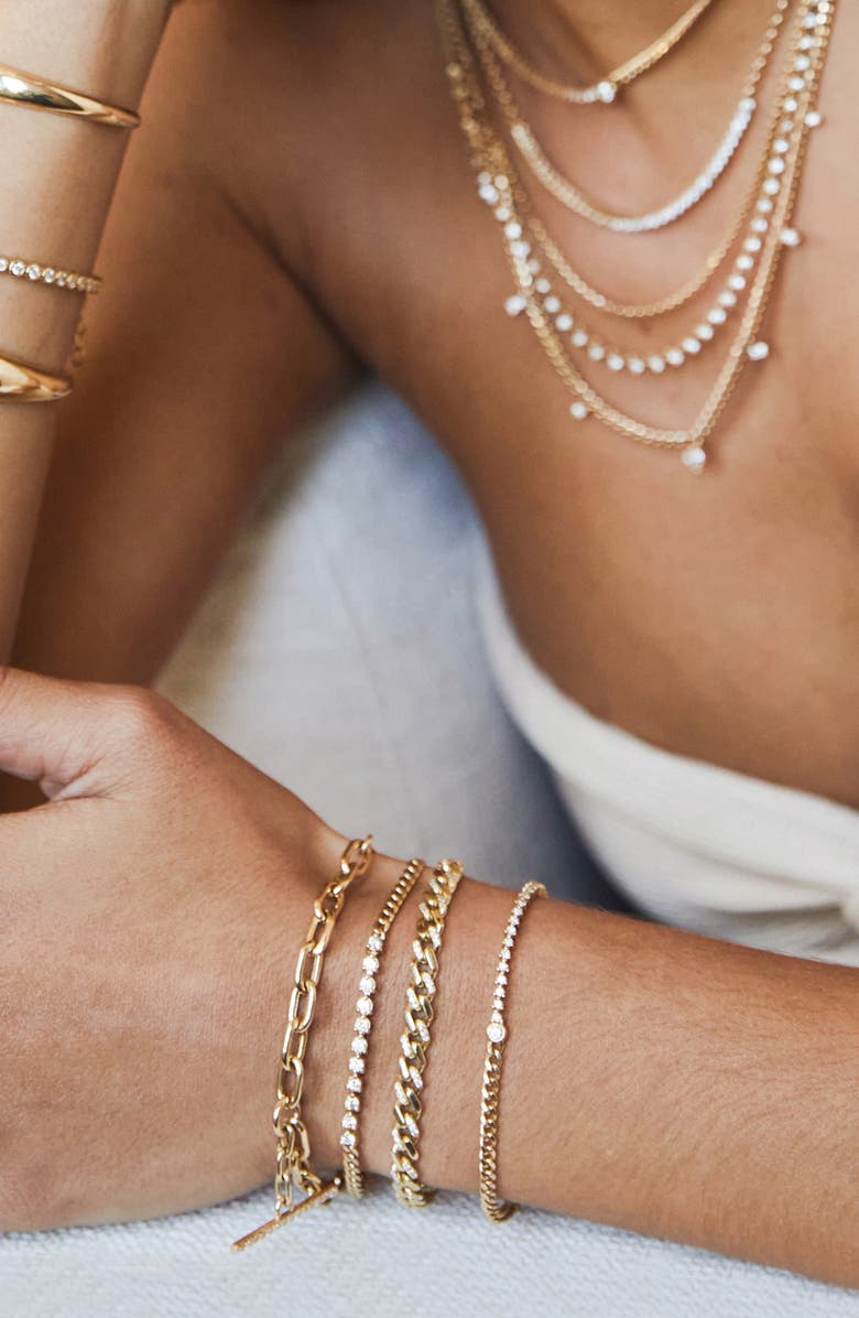 Zoë Chicco Diamond Tennis Bracelet, Alternate, color, Yellow Gold