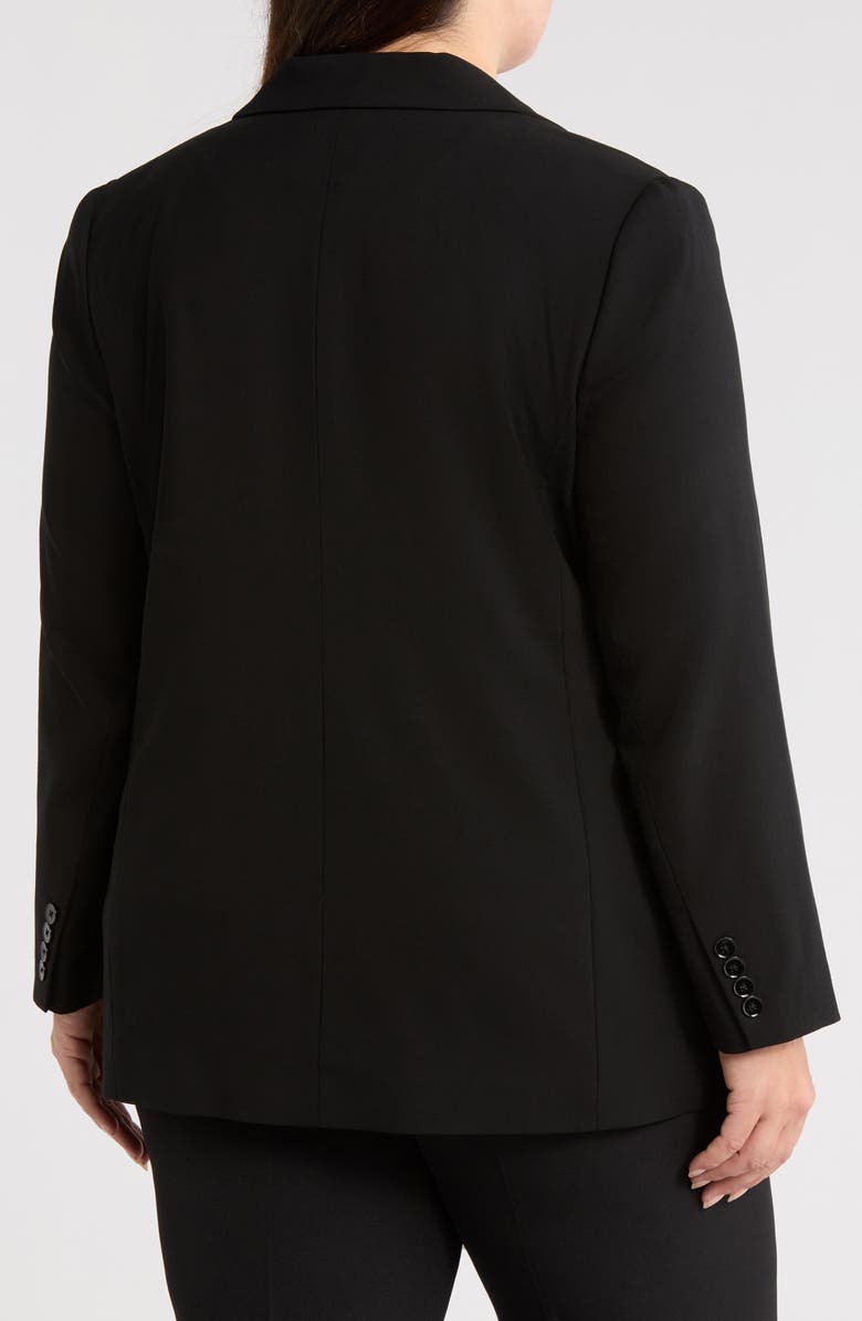 Lauren Ralph Lauren Double Breasted Stretch Wool Crepe Blazer, Alternate, color, Polo Black