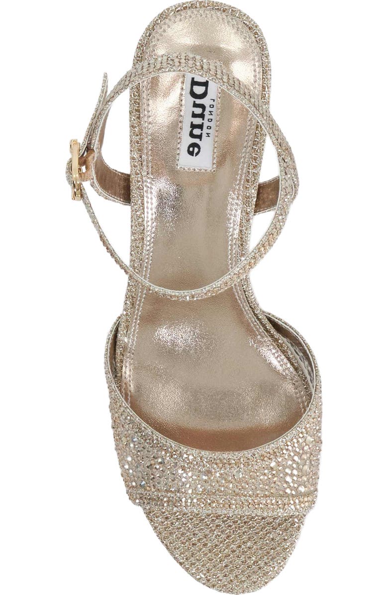 Dune London Manicure Ankle Strap Sandal, Alternate, color, Gold