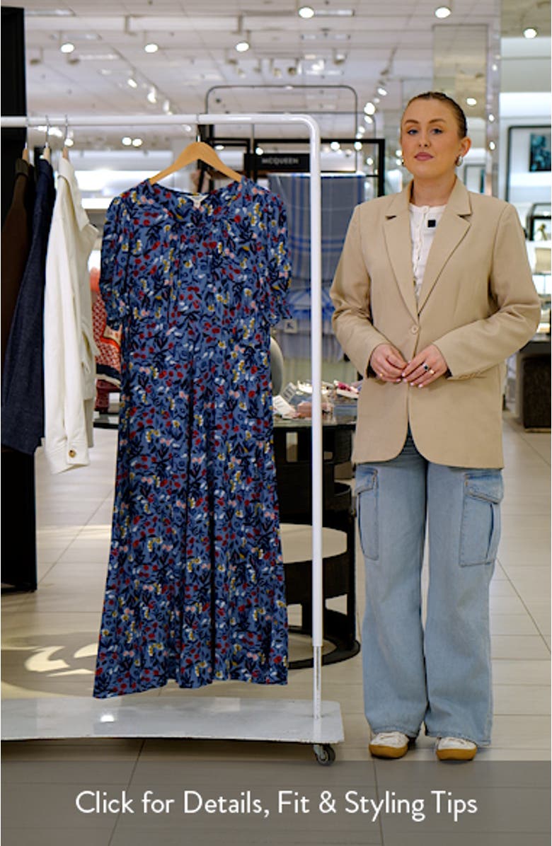 Marsh Violet Floral Dress, sales video thumbnail