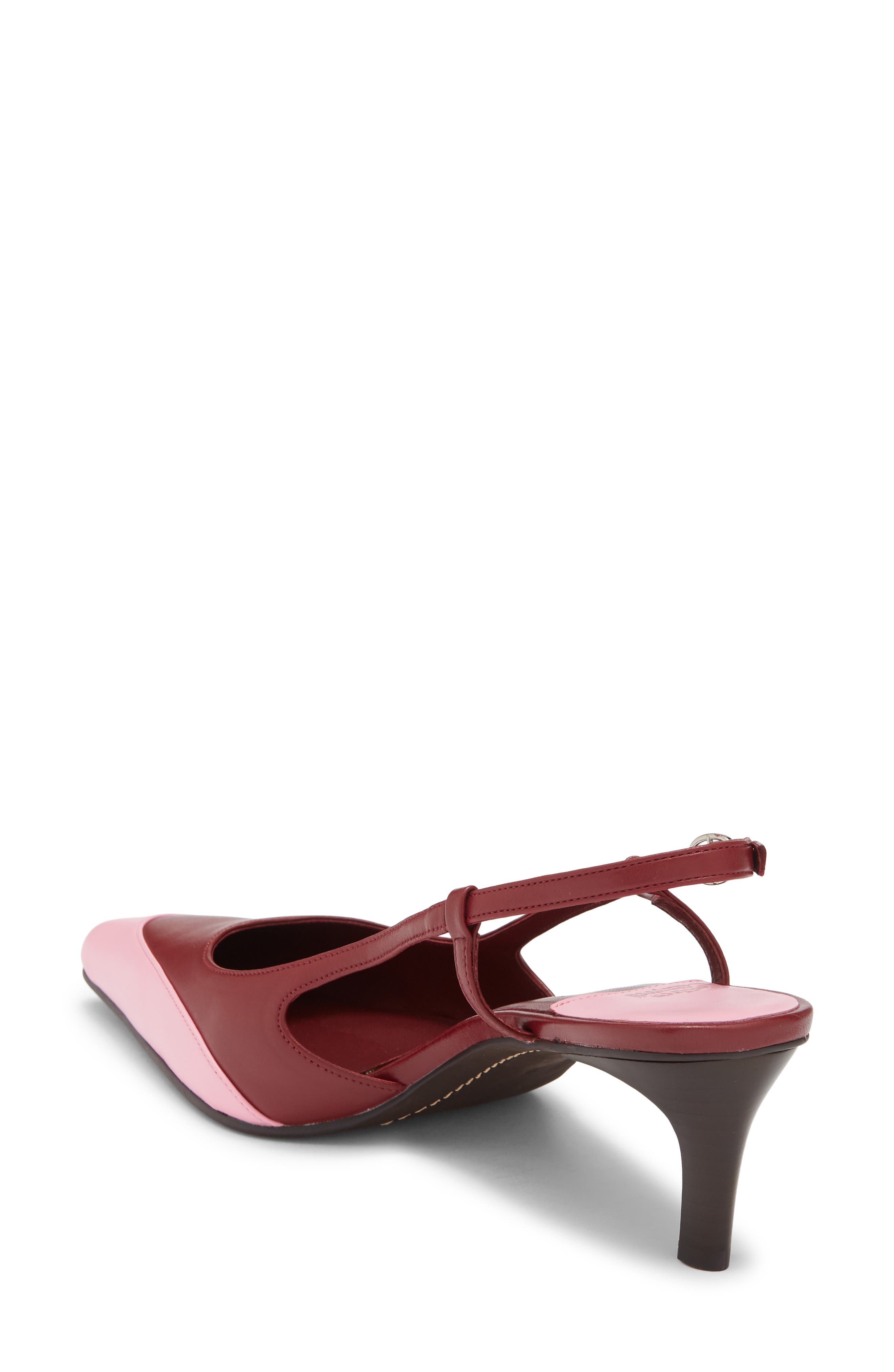 Booshky Slingback Pointed Toe Pump, Alternate, color, WINE PINK COMBO