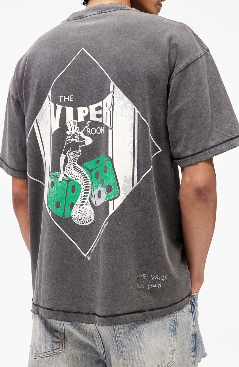Represent The Viper Room Dice Graphic T-Shirt, Alternate, color, Vintage Grey