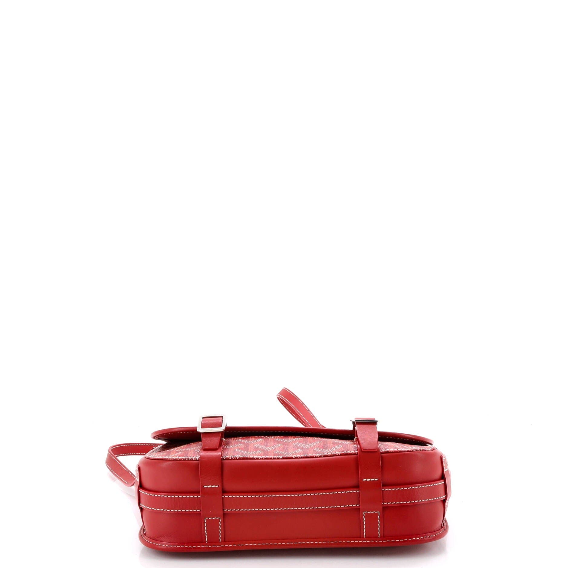 Pre-Owned Goyard Belvedere Messenger Bag Coated Canvas MM, Alternate, color, Red