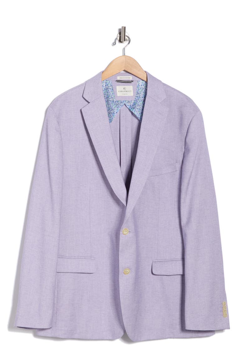 Solid Lino Sport Coat, Main, color, LILAC