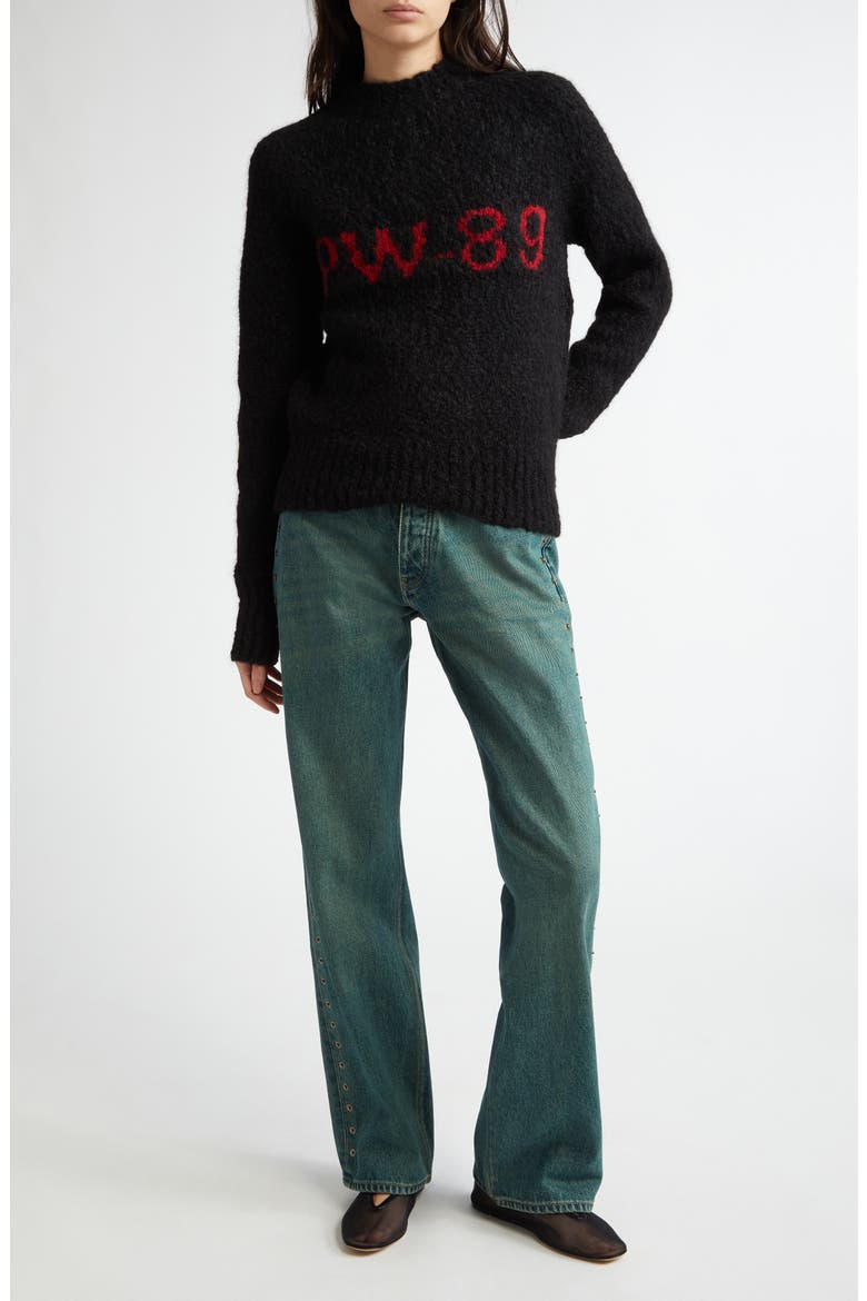 Solo Graphic Sweater, Alternate, color, BLACK