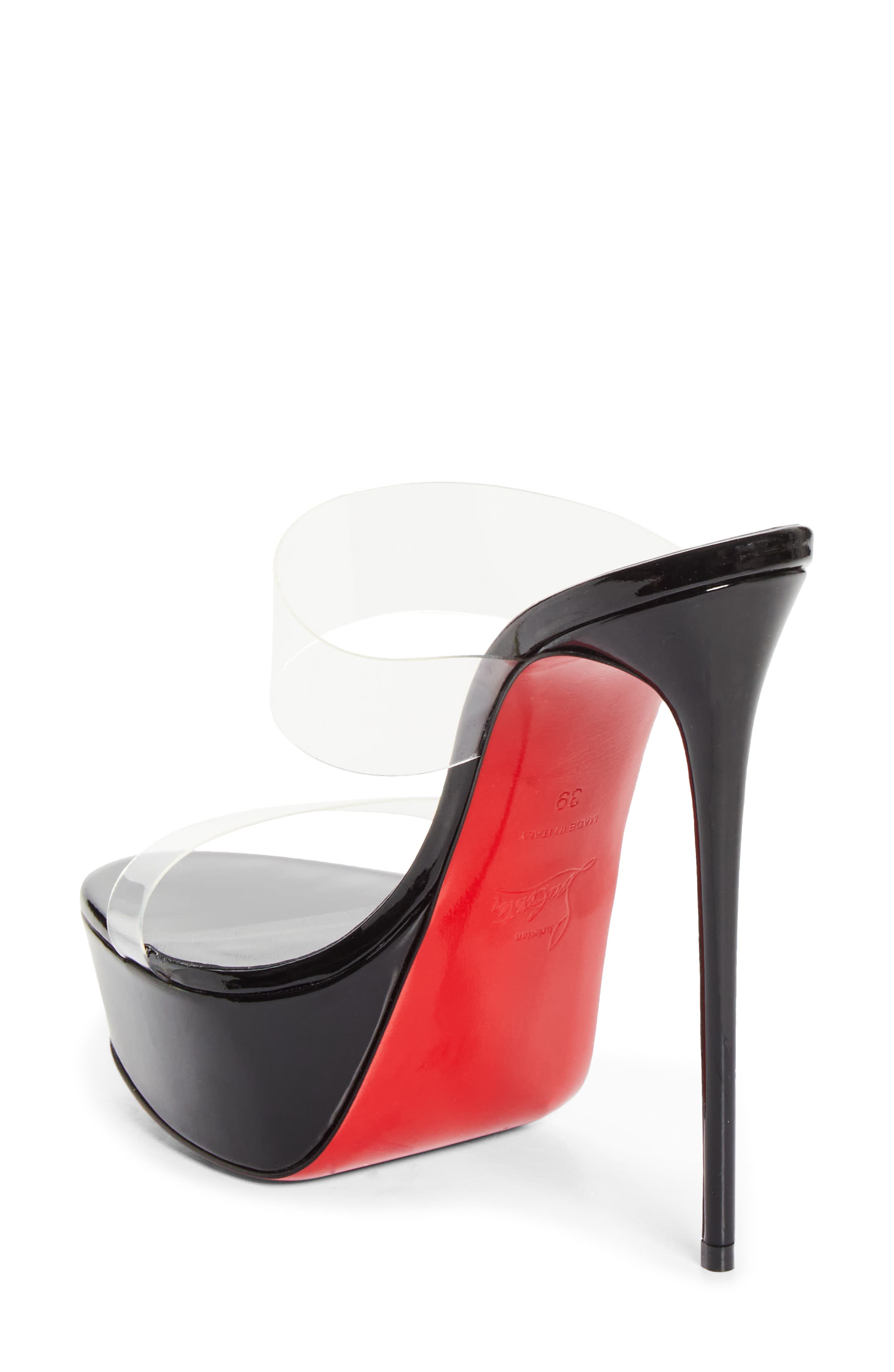 Christian Louboutin Just Nothing Alta Platform Sandal, Alternate, color, Black/ Lin Black
