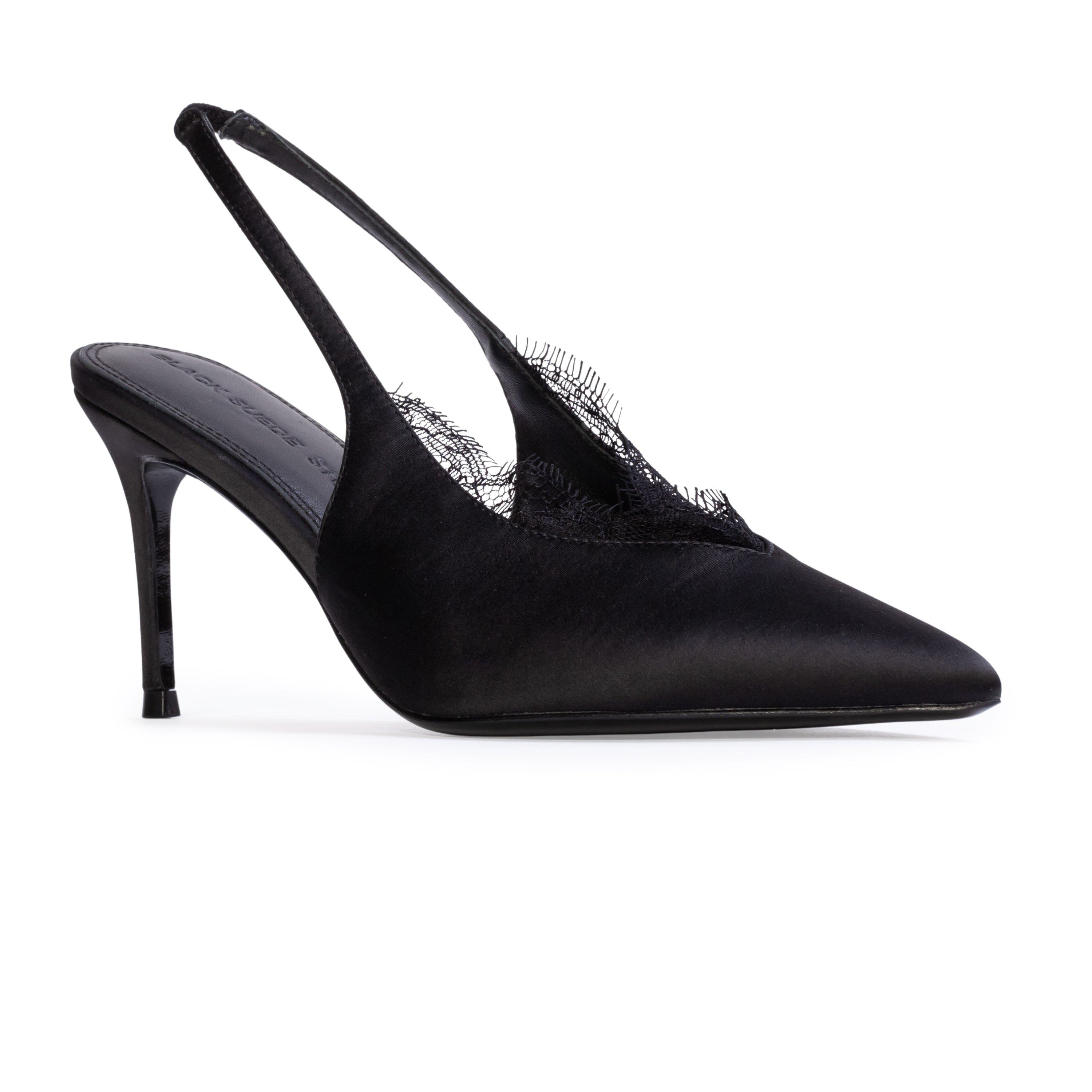 Royale 80 Pump, Alternate, color, Black Satin