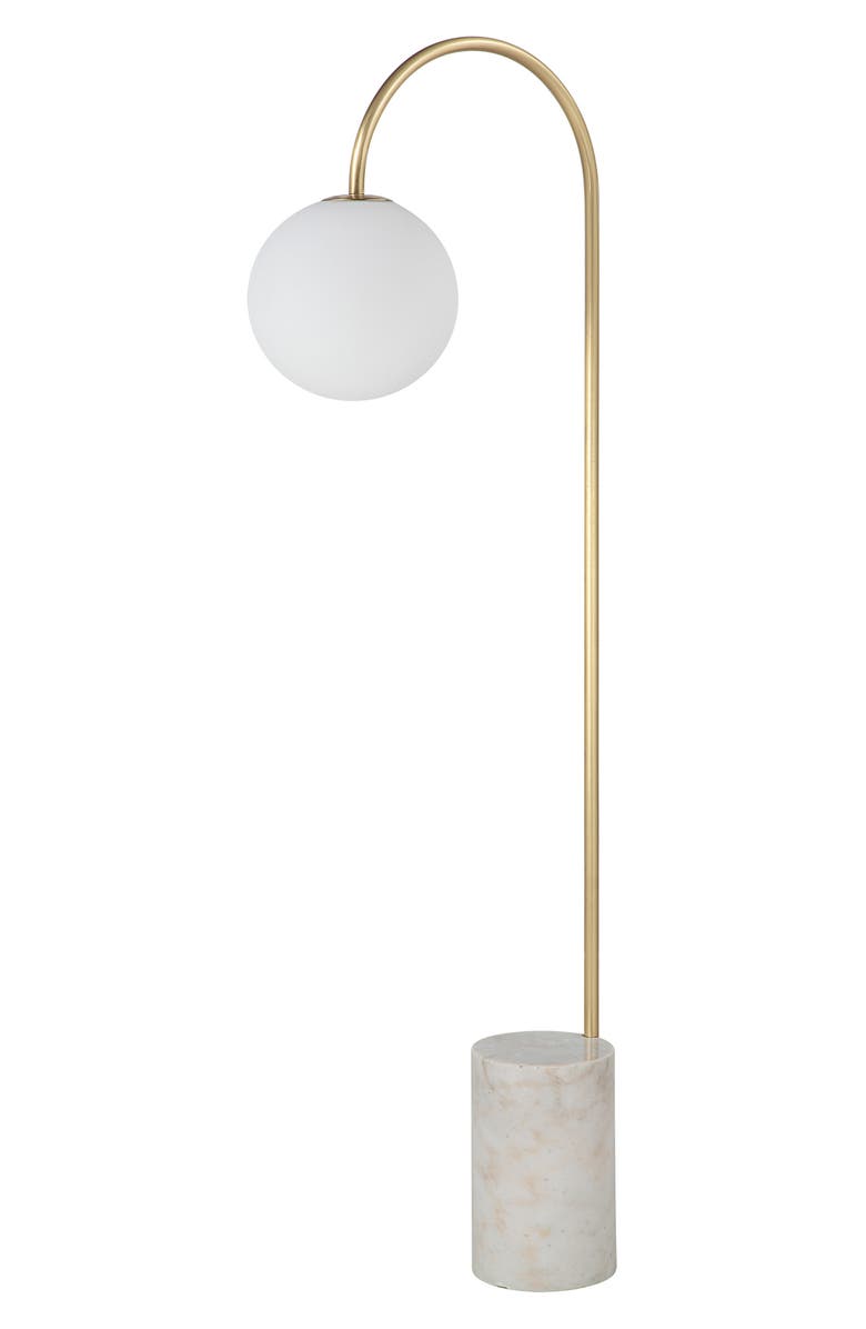 Renwil Merlot Satin Brass Floor Lamp, Alternate, color, 