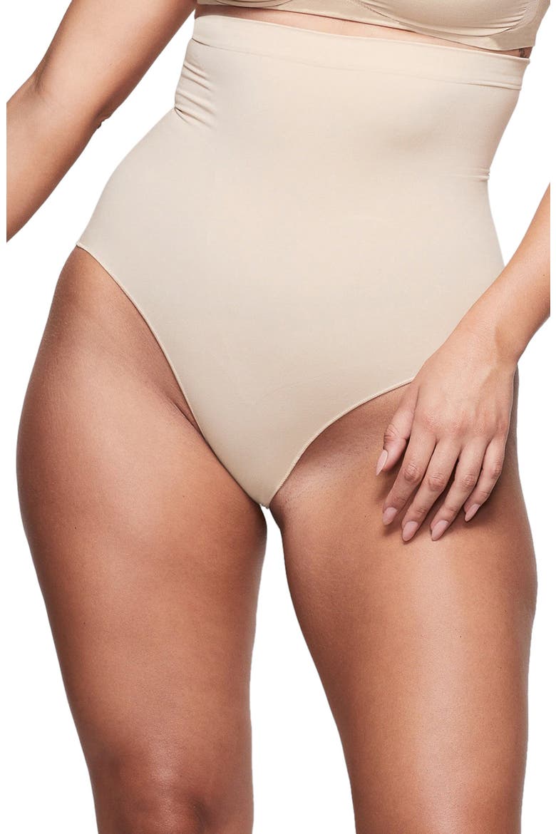 Seamless Sculpt High Waist Briefs, Main, color, CLAY