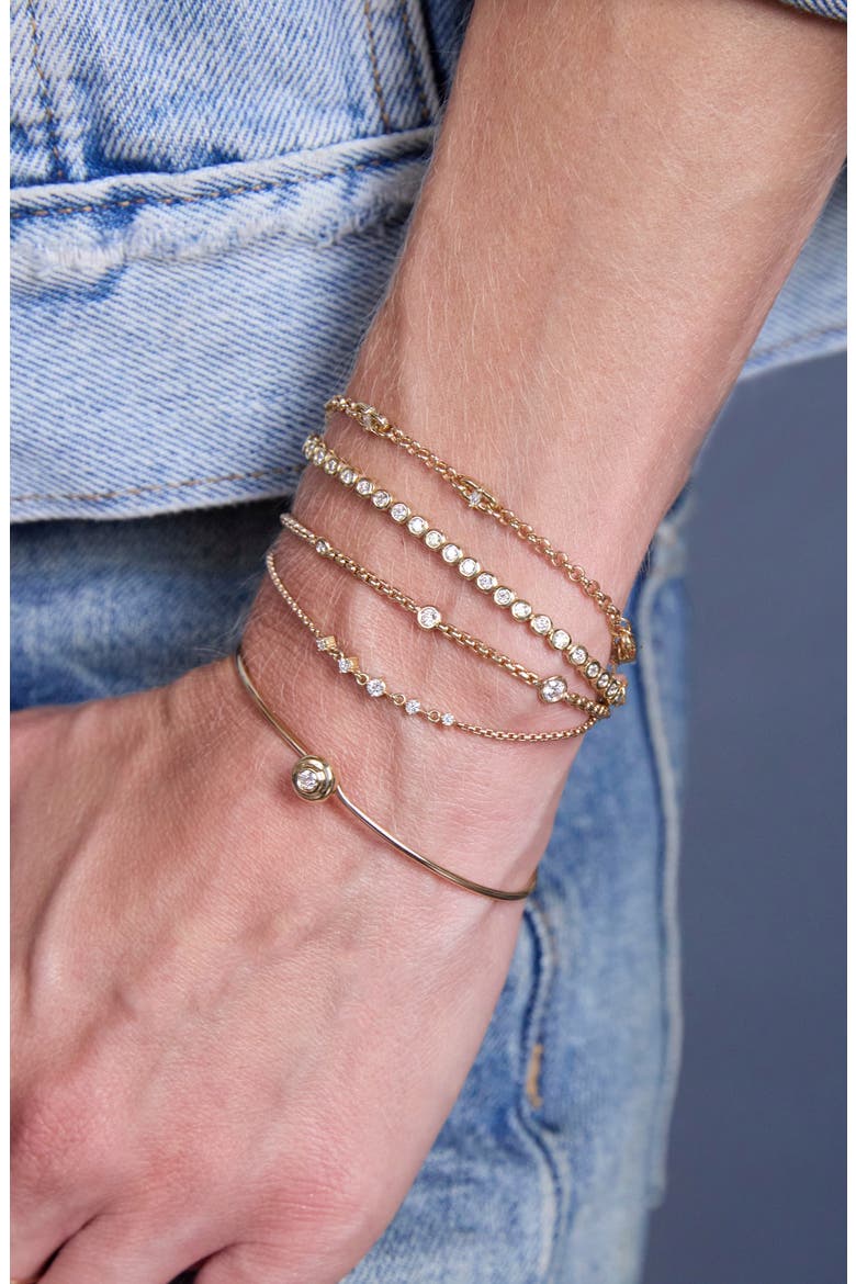 14k Gold Graduated Diamond Chain Bracelet, Alternate, color, 14K YELLOW GOLD