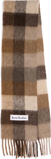 Vally Plaid Alpaca, Wool & Mohair Blend Scarf