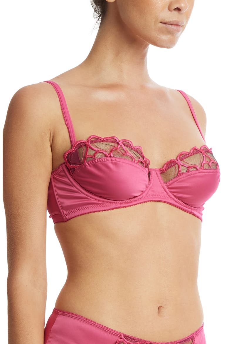 I Heart You Underwire Bra, Alternate, color, BLACK/ PINK