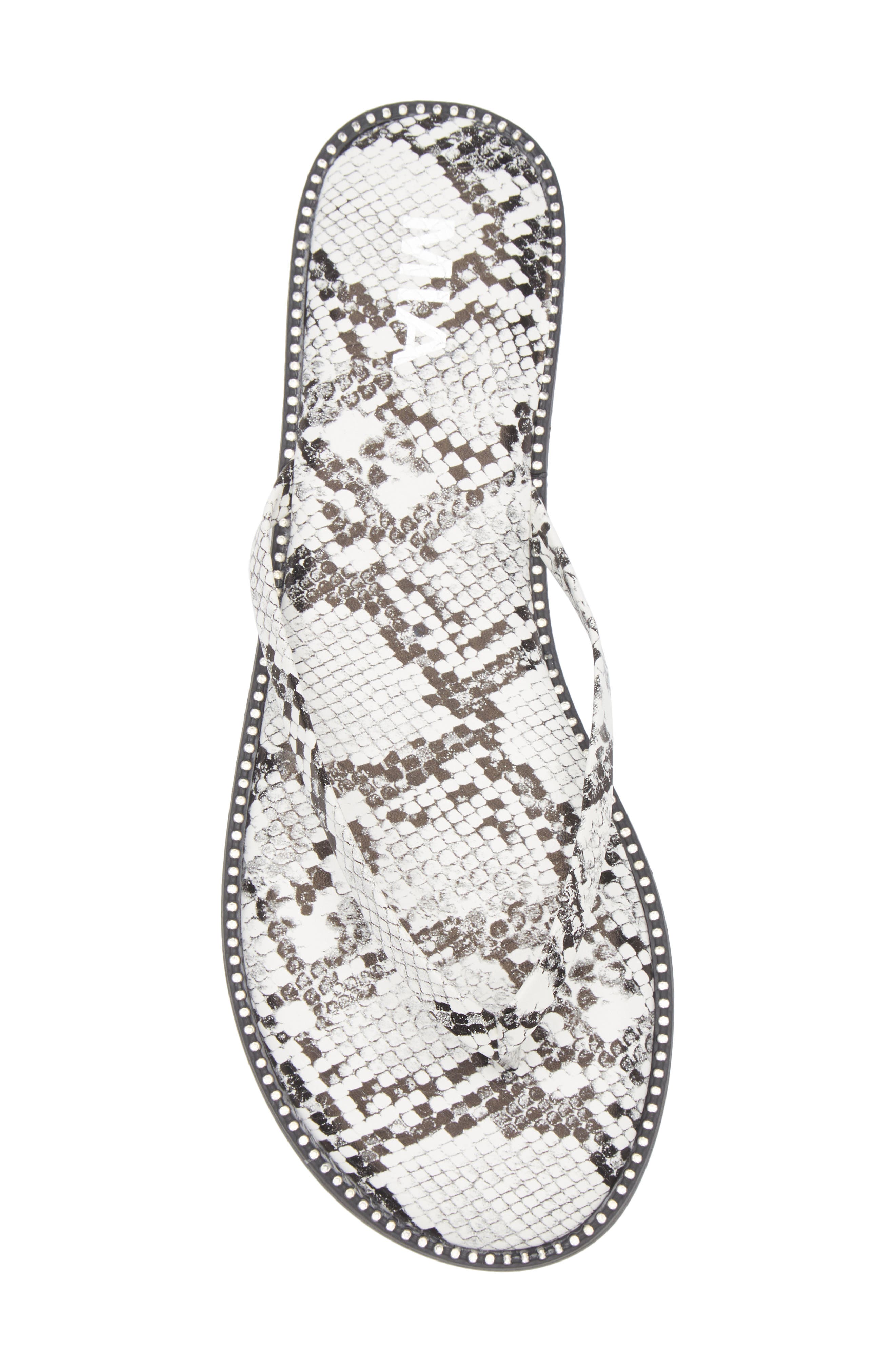 MIA Aster Flip Flop, Alternate, color, White Snake Emobossed