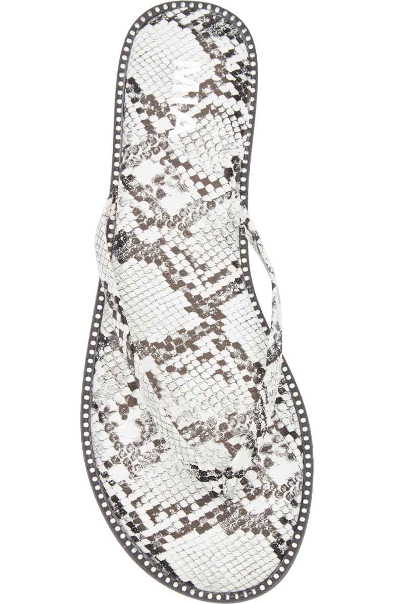 MIA Aster Flip Flop, Alternate, color, White Snake Emobossed