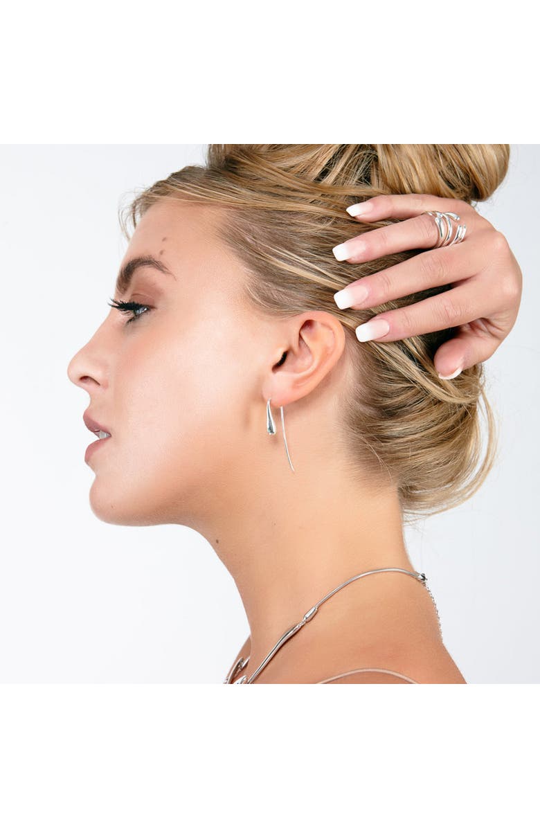 Lucy Quartermaine Hook Drop Earrings, Alternate, color, Sterling Silver