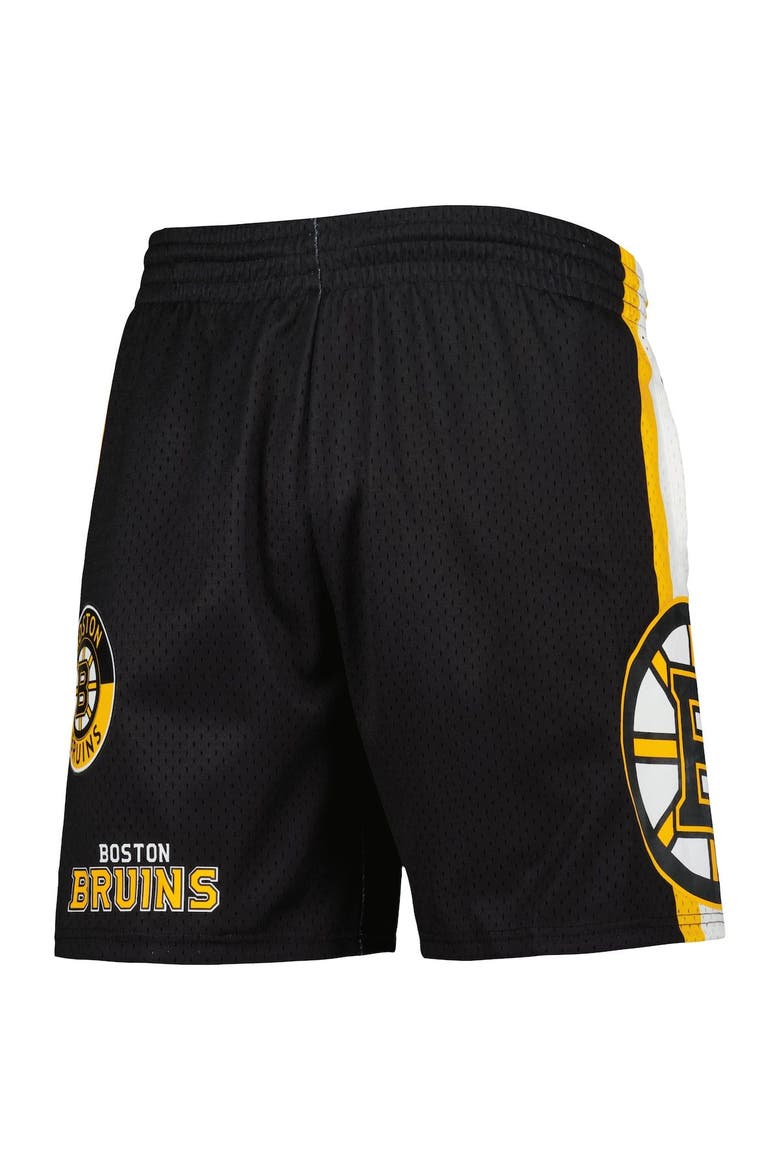 Men's Mitchell & Ness Black Boston Bruins City Collection Mesh Shorts, Alternate, color, Black