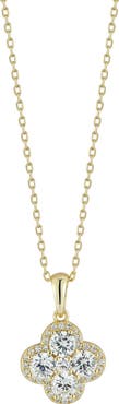 GLAZE JEWELRY Cubic Zirconia Clover Pendant Necklace