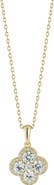 GLAZE JEWELRY Cubic Zirconia Clover Pendant Necklace