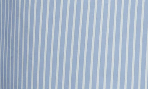 Proenza Schouler Isla Striped Cotton-silk Poplin Cape Mini Shirtdress In Pale Blue Multi