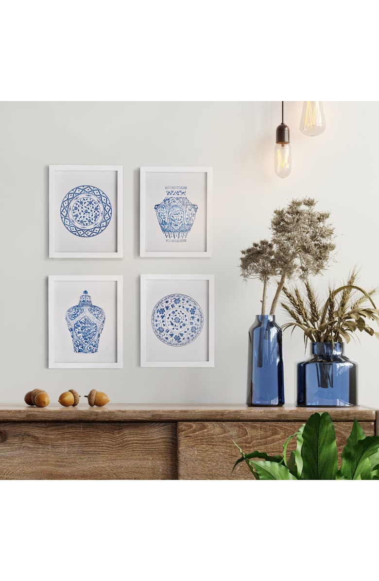 Napa Home & Garden Dynasty Petite Prints, Set Of 4, Alternate, color, White