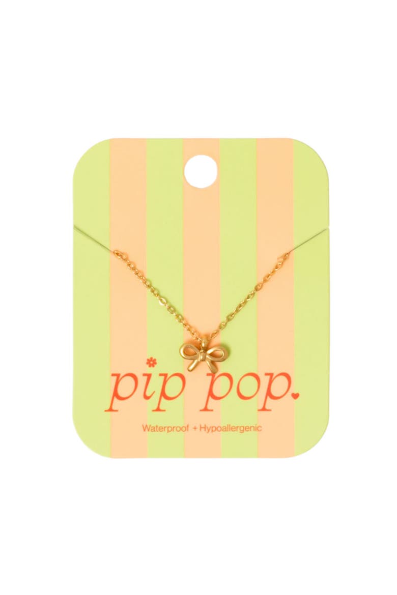 Bow Pendant Necklace, Alternate, color, Gold