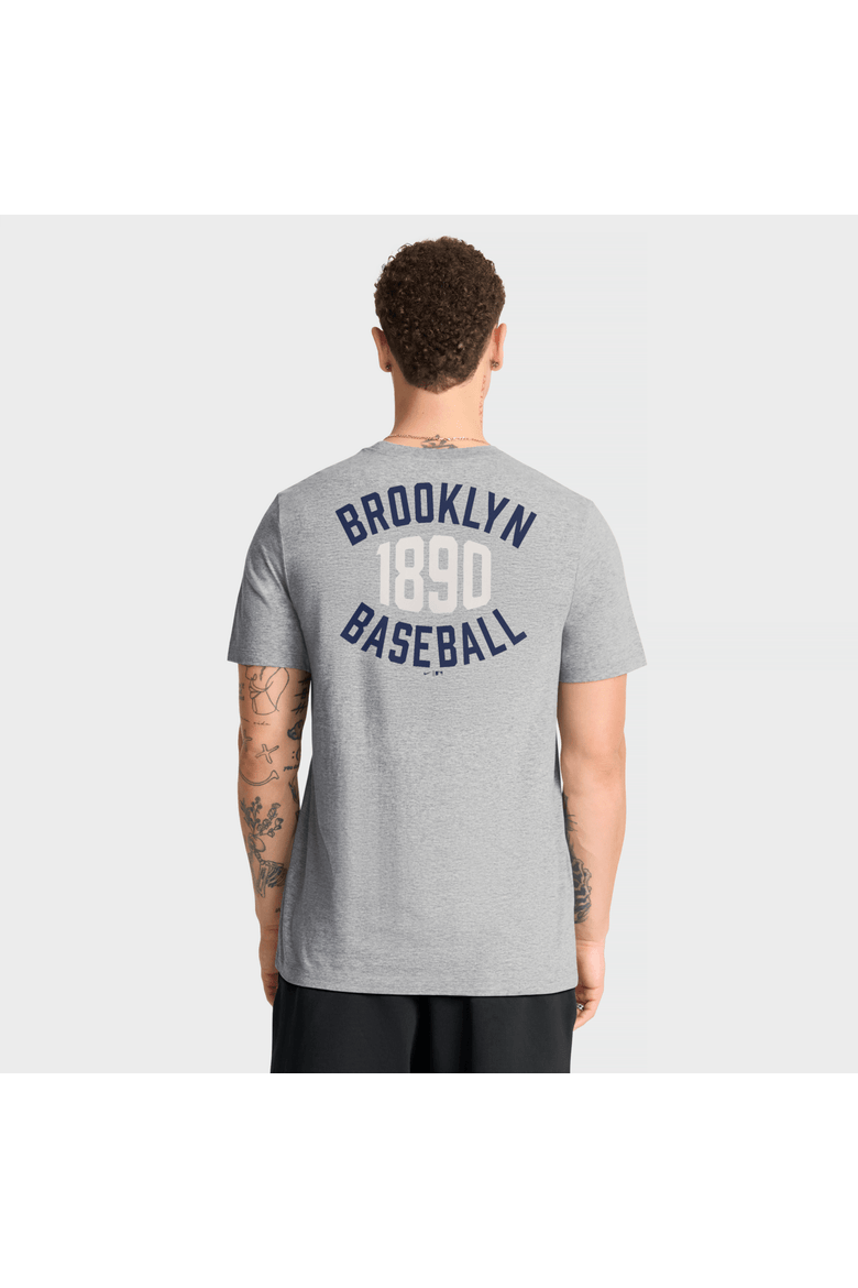 Men's Nike Heather Gray Brooklyn Dodgers Cooperstown 2-Hit T-Shirt, Alternate, color, Heather Gray