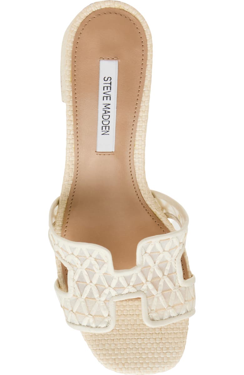 Steve Madden Hydie Block Heel Sandal, Alternate, color, Bone Raffia