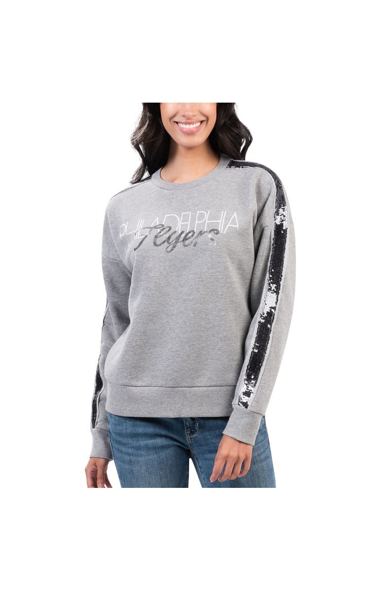 G-III 4HER BY CARL BANKS Women's G-III 4Her by Carl Banks Gray Philadelphia Flyers Penalty Box Pullover Sweatshirt, Main, color, Gray