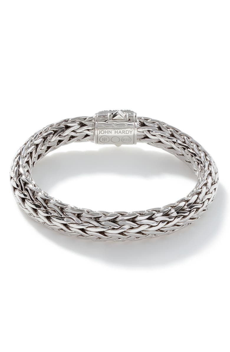 John Hardy Icon Bracelet, Sterling Silver, Pavé, 10.5mm, Alternate, color,