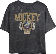 Mickey & Friends Junior's Mickey & Friends Collegiate Golden Mouse  Graphic T-Shirt