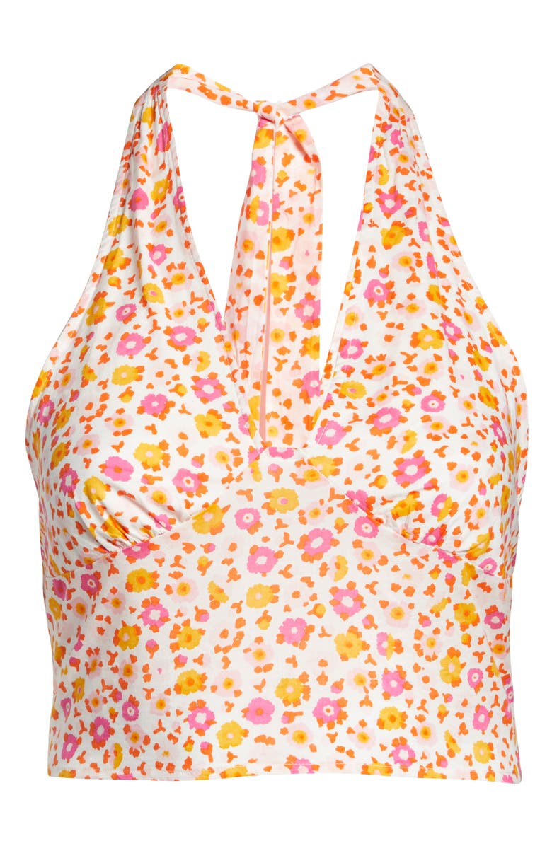 BP. Print V-Neck Halter Top, Alternate, color,