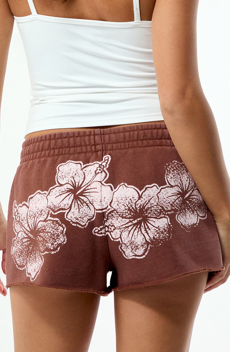 PacSun Hibiscus Core Micro Shorts, Alternate, color, Brown