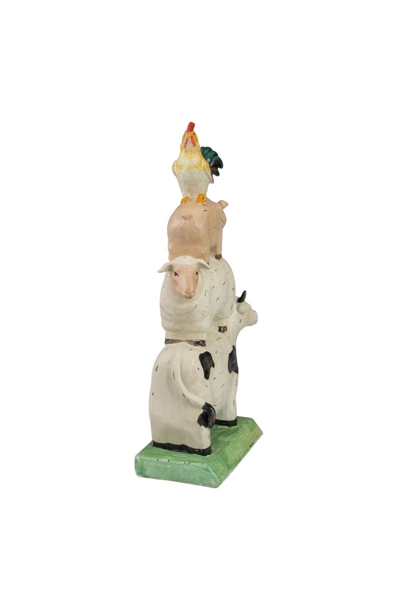 Northlight 11.5" Stacked Farm Animals Outdoor Garden Statue, Alternate, color, Multi