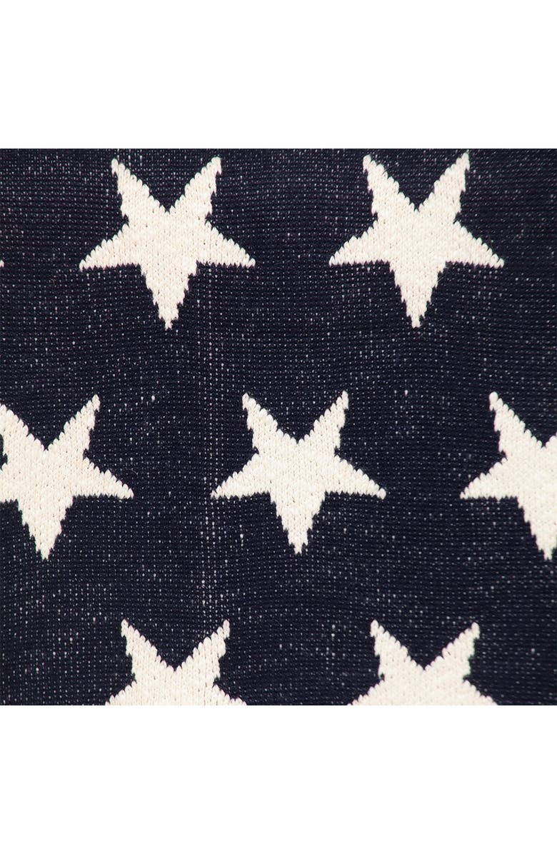 PARKLAND COLLECTION Starry Starry Night Transitional Navy Blue Knitted 32" x 40" Baby Blanket, Alternate, color, Navy Blue