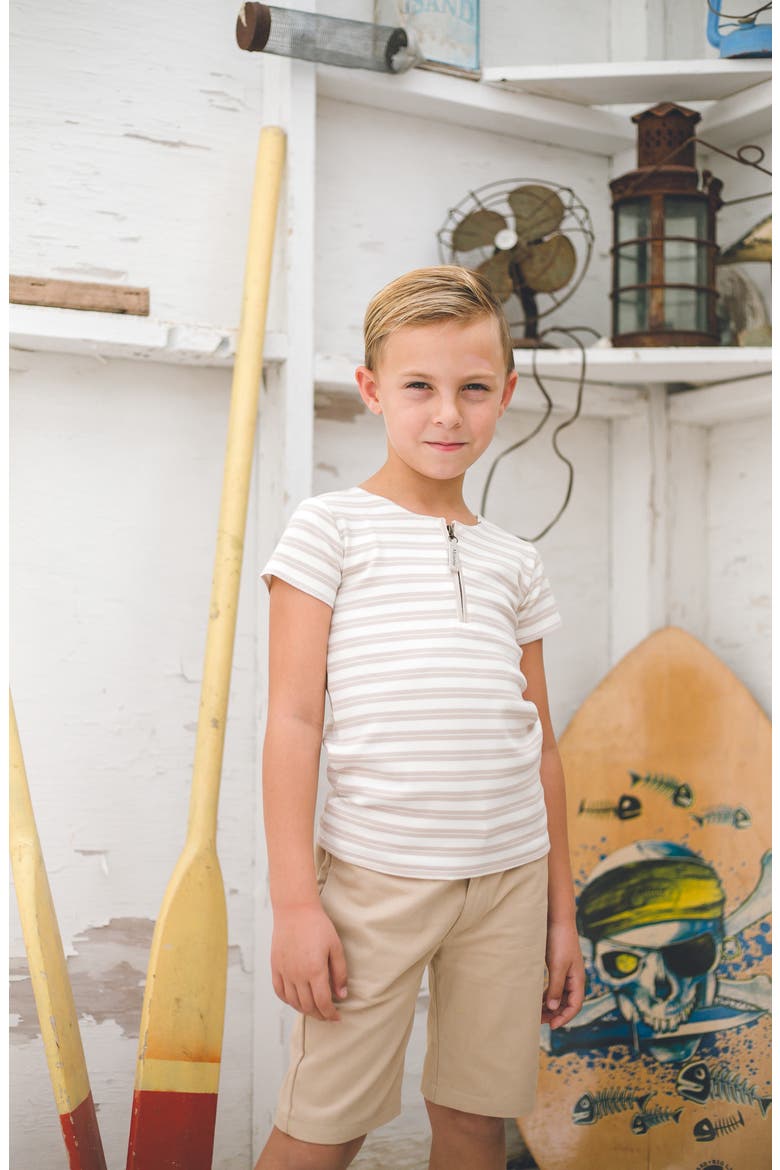 Kids' Montee Cotton Knit Shorts, Alternate, color, SAND