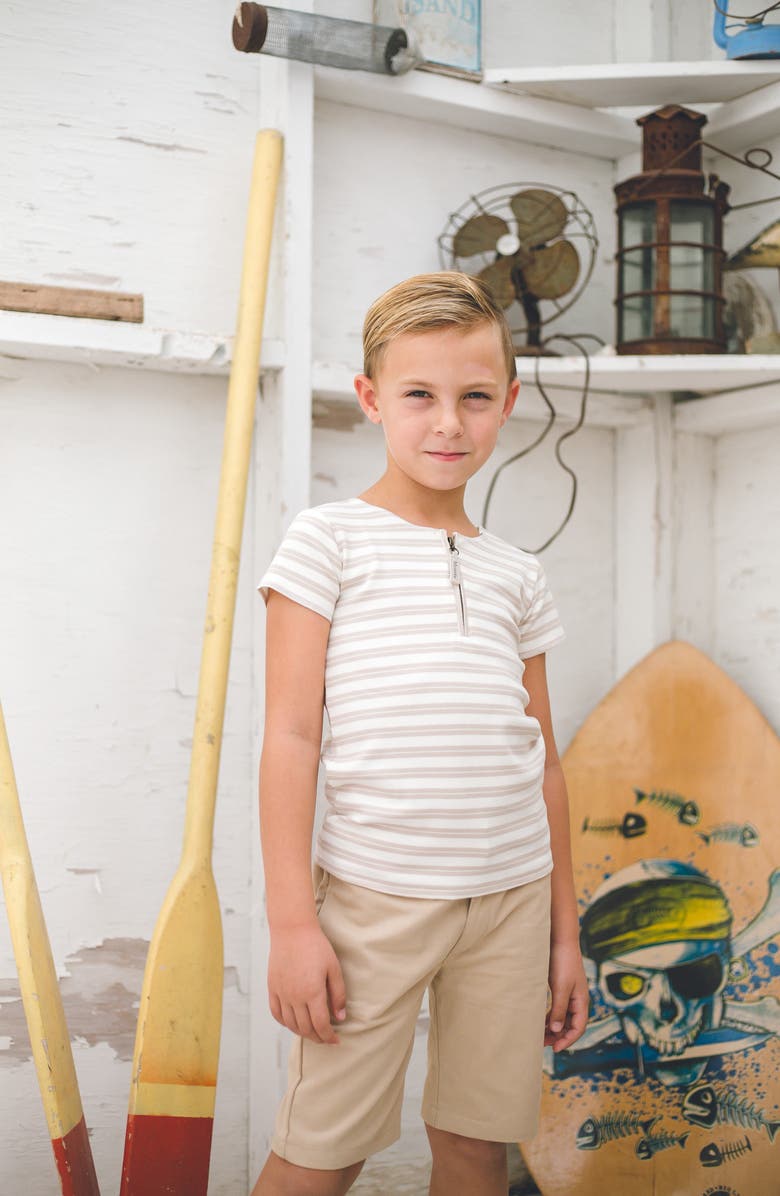 Manière Kids' Montee Cotton Knit Shorts, Alternate, color, 