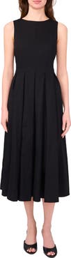 Halogen® Pleated Poplin Midi Dress