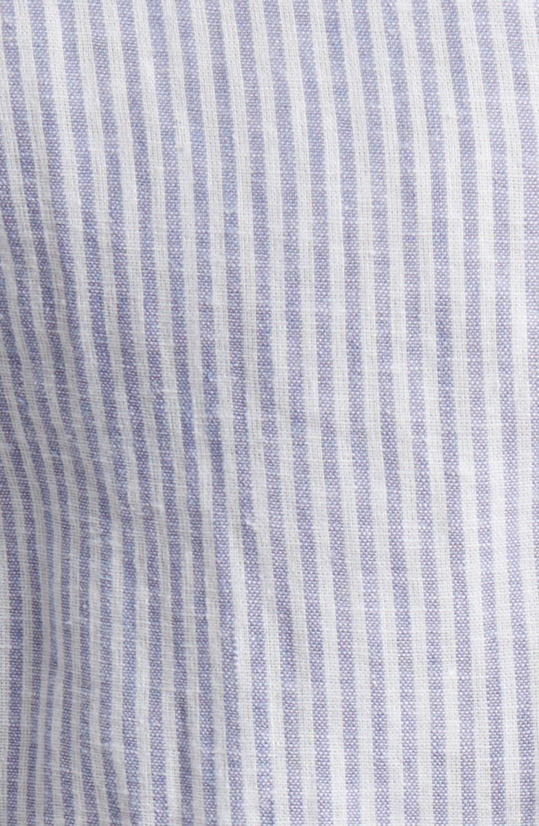 Rails Connor Stripe Linen Blend Button-Up Shirt, Alternate, color, Denim White Pinstripe