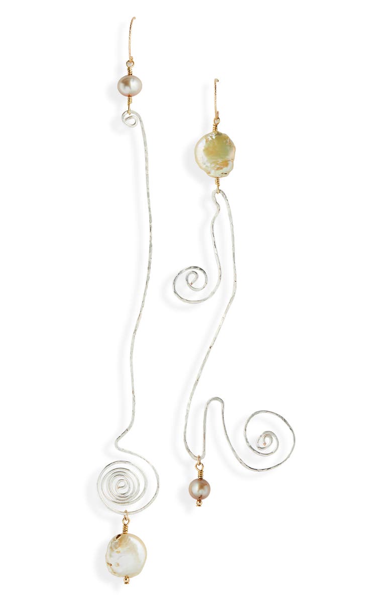 Isshi Turbulent Mismatched Drop Earrings, Main, color, 