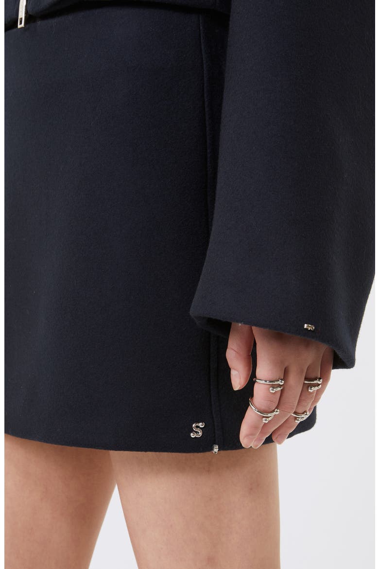 Poggio Virgin Wool Miniskirt, Alternate, color, MIDNIGHT BLUE