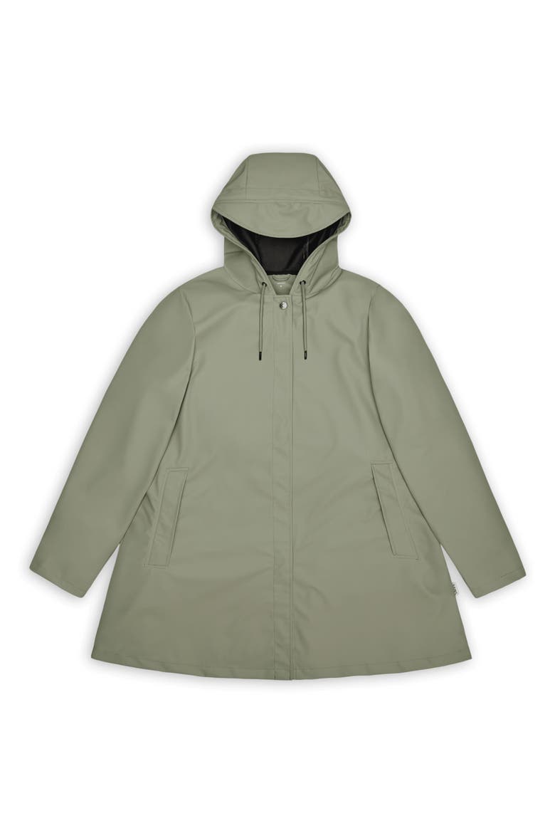 Waterproof A-Line Rain Jacket, Alternate, color, DRIFT