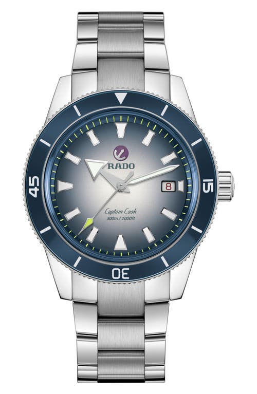Rado Men's Swiss Automatic Captain Cook Stainless Steel Bracelet Watch 42mm In Metallic