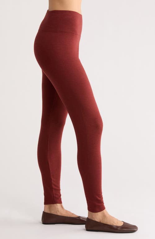 Eileen Fisher High Waist Ankle Leggings In Brown