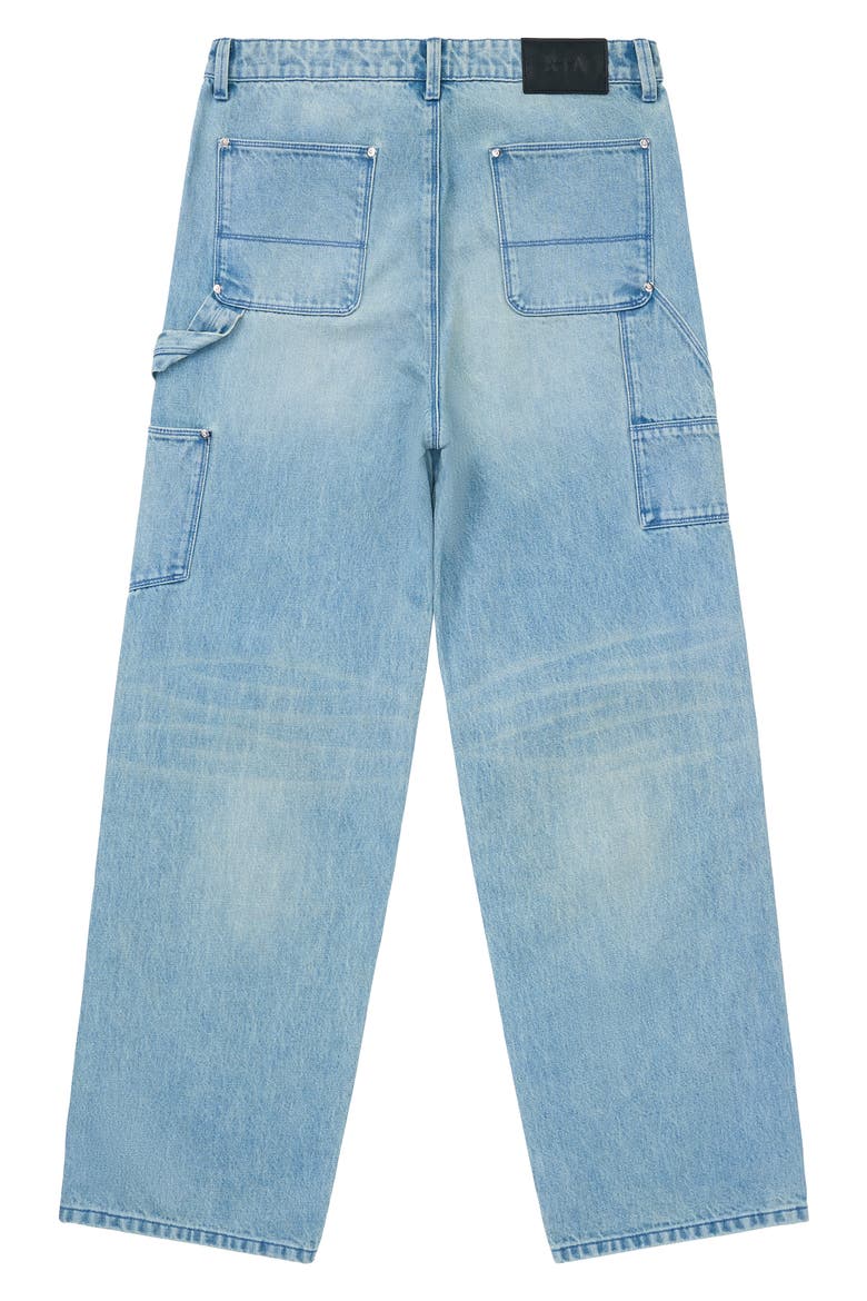 Santiago Relaxed Straight Leg Carpenter Jeans, Alternate, color, OCEAN MIST CROSS CUT