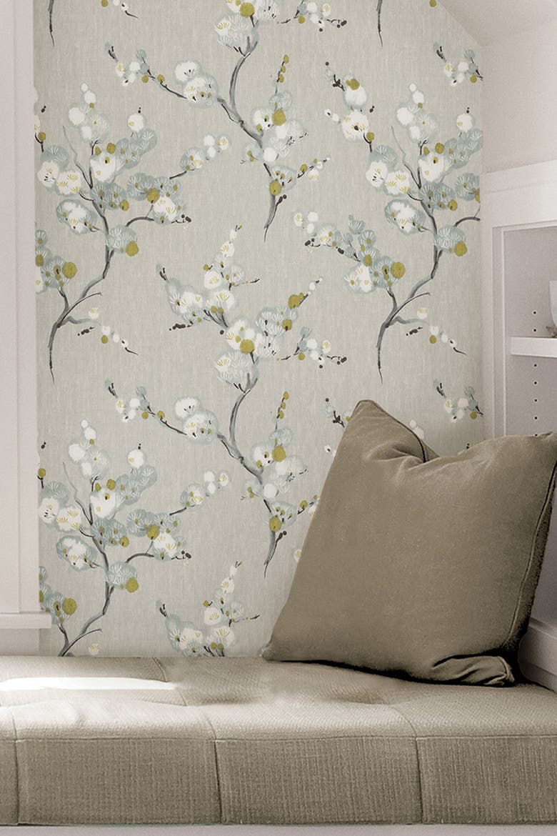 Mirei Peel and Stick Wallpaper, Alternate, color, GREY